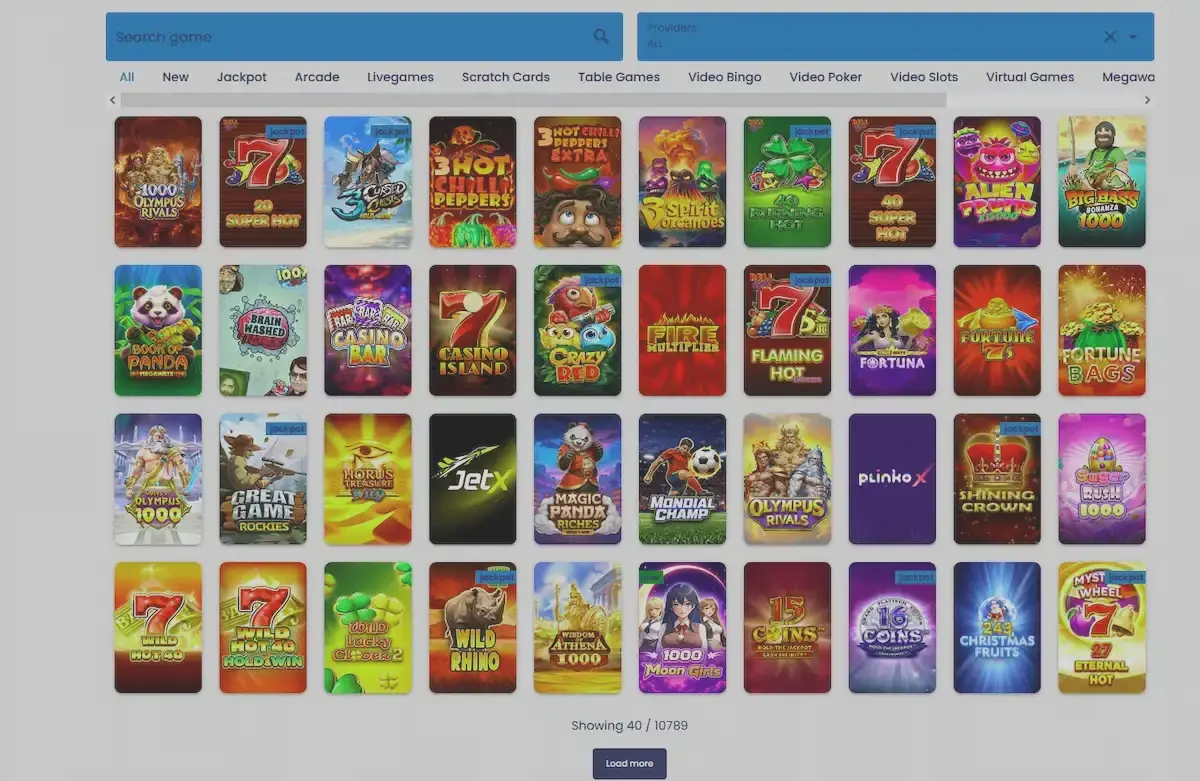 Onlyspins pokies lobby featuring Pragmatic Play and Big Time Gaming slots